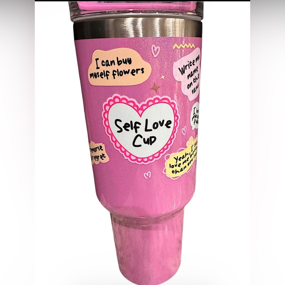 Miley Cyrus I can buy myself flowers Pink Self Love tumblr new in box w straw